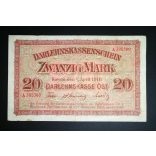 Germany 20 Mark KOWNO Poland, Lithuania, Latvia occupation 1918 F+