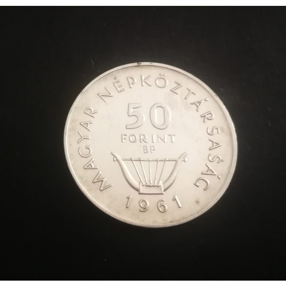 Magyarország 50 Forint Liszt Ferenc 1961 ezüst emlékérme UNC- 19,8 gr