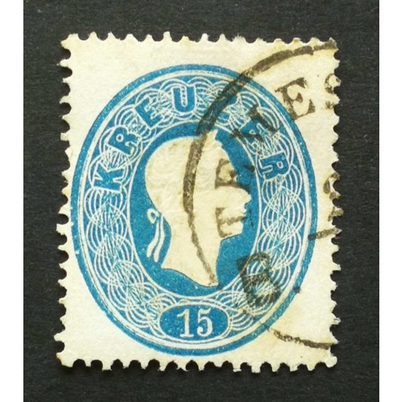 Magyarország 1861 Könyvnyomat 15 Kr. TEMES(VÁR) / B.(H.) E2.31 Gudlin 70