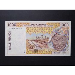 Nyugat-afrikai Államok  Szenegál 1000 Francs 1992 XF+