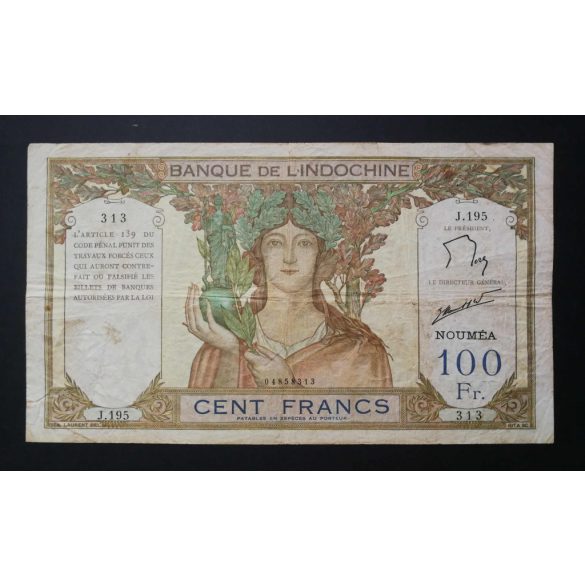 Új-Kaledónia 100 Francs 1963 F