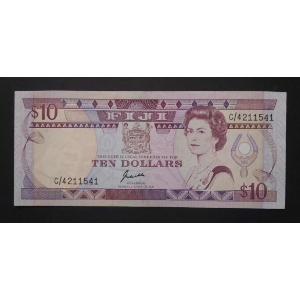 Fiji 10 Dollars 1989 VF