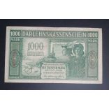 Germany 1000 Mark Poland, Lithuania, Latvia occupation 1918 F+