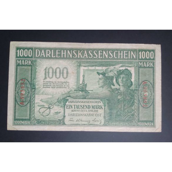 Germany 1000 Mark Poland, Lithuania, Latvia occupation 1918 F+