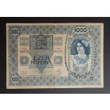 Austria-Hungary 1000 Koruna 1902 VG+