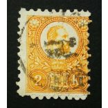 Hungary 1871 2 Kr. engraved, used 