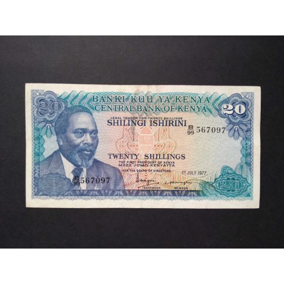 Kenya 20 Shillings 1977 F