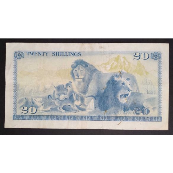 Kenya 20 Shillings 1977 F