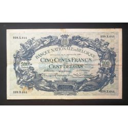 Belgium 500 Francs 100 Belgian 1930 F+
