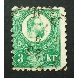 Magyarország 1871 Réznyomat 3 Kr FI(UME) P.M. elfogazva H