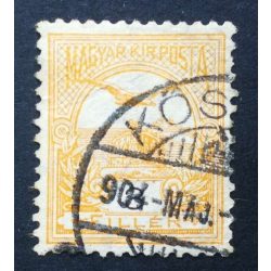 Hungary 1900 TURUL 3 F. perf. 12 : 11 3/4 KŐS(ZEG) used