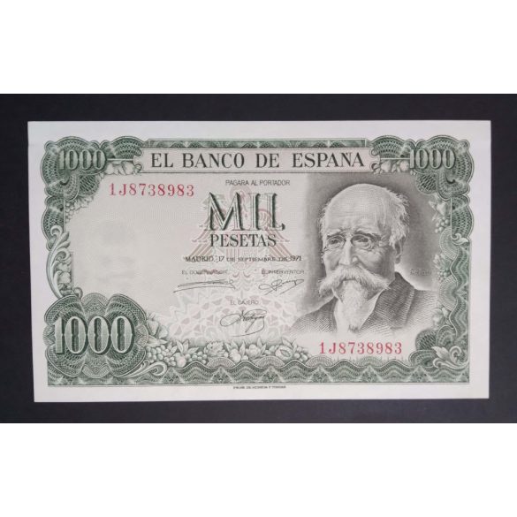 Spain 1000 Pesetas 1971 Unc-