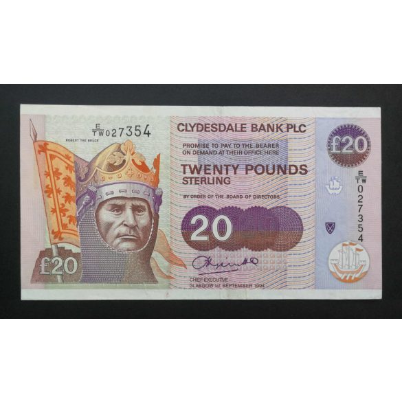 Scotland 20 Pounds Sterling 1994 VF+