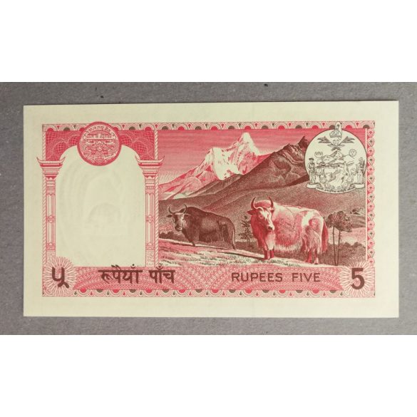 Nepál 5 Rupees 1979 UNC-