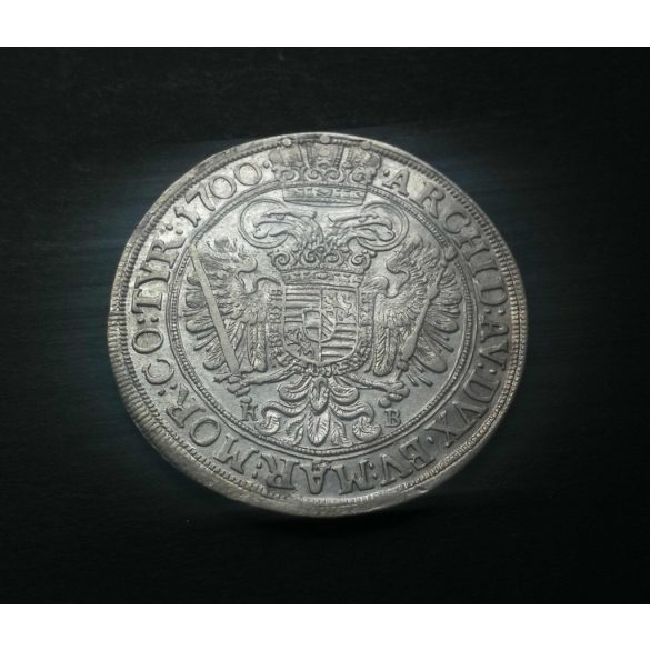 Magyarország I. Lipót 1/2 Tallér 1700 KB ezüst aXF