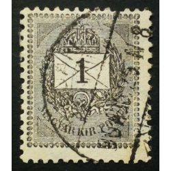   Hungary 1889 Letter, black cipher 1 kr. perf. 12:11 1/2 Budapest used
