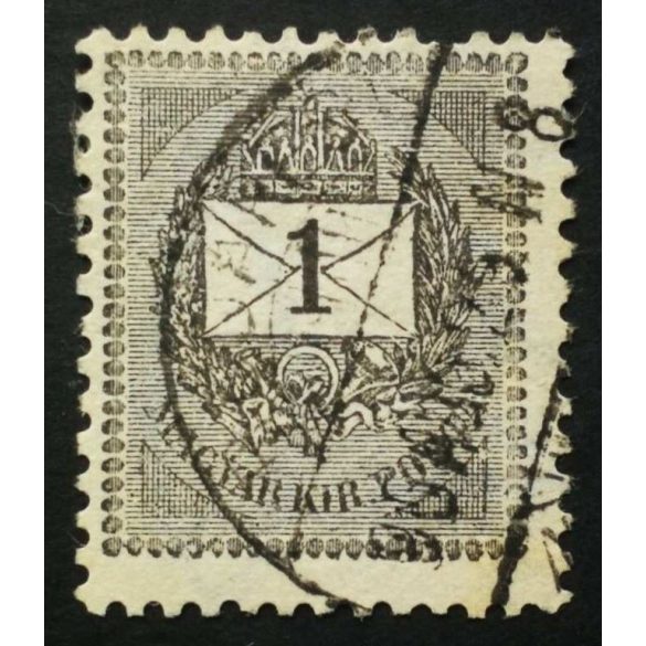 Hungary 1889 Letter, black cipher 1 kr. perf. 12:11 1/2 Budapest used