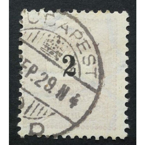 Hungary 1889 Letter, black cipher 2 kr. perf. 12:11 3/4 (B)udapest used