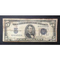 USA 5 Dollars 1934 D Silver certificate F-