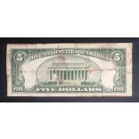 USA 5 Dollars 1934 D Silver certificate F-