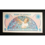 Uganda 5 Shillings 1977 UNC