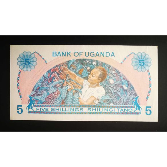 Uganda 5 Shillings 1977 UNC