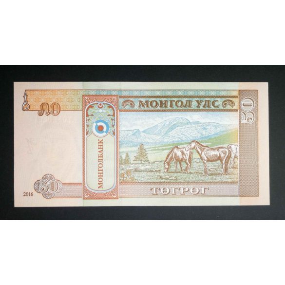 Mongólia 50 Tugrik 2016 Unc 