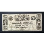 USA Louisiana, New Orleans 20 Dollars 1800s UNC-