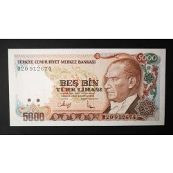Turkey 5000 Lira 1990-94 UNC
