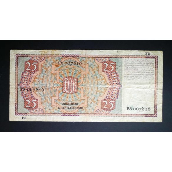 Netherlands 25 Gulden 1940 F