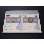 EU 2 Euro set of 2 pcs commemorative coins Unc