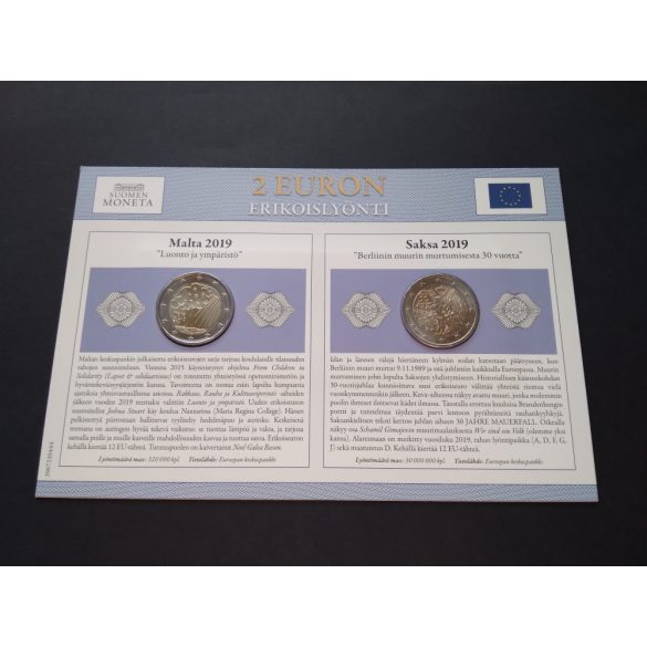 EU 2 Euro set of 2 pcs commemorative coins Unc