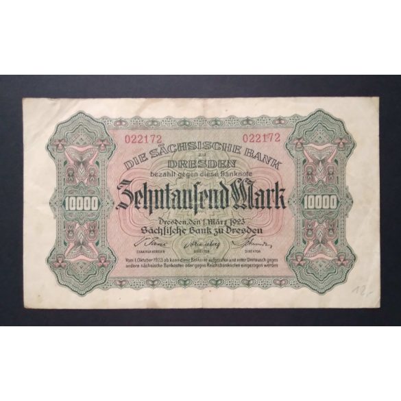 Germany 10000 Mark Dresden 1923 F