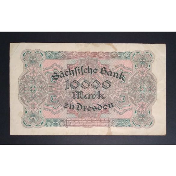 Germany 10000 Mark Dresden 1923 F