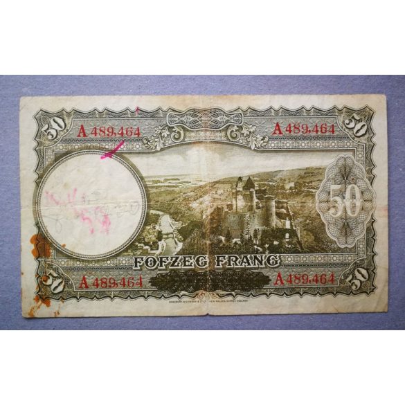 Luxembourg 50 Frang 1944 F