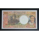 French Pacific Territories 1000 Francs 2002-2008 aUNC+