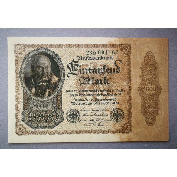 Németország 1000 Mark 1922 UNC-