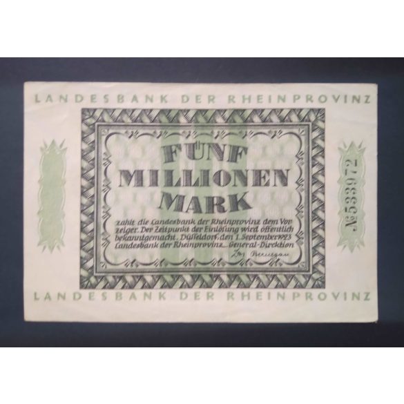 Germany Düsseldorf 5 Million Mark 1923 VF