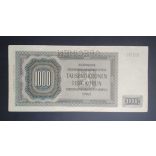 Cseh-Morva Protektorátus 1000 Korun 1942 VF Specimen