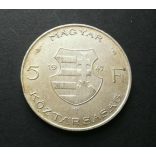 Magyarország 5 Forint 1947 ezüst 12,2 g