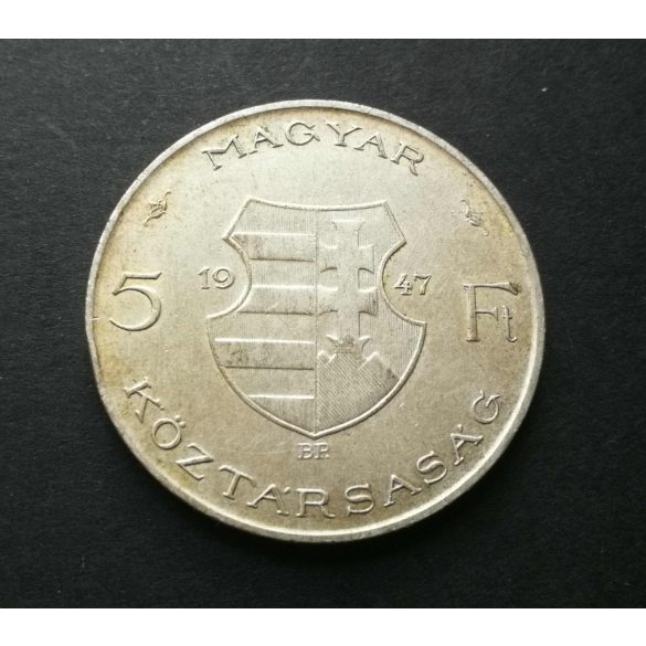 Magyarország 5 Forint 1947 ezüst 12,2 g