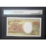 Csád 10000 Francs 1984-91 UNC PMG által minősített bankjegy