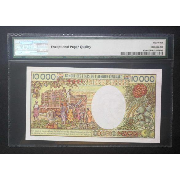 Csád 10000 Francs 1984-91 UNC PMG által minősített bankjegy