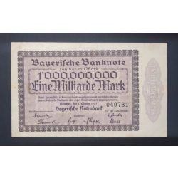 Németország München 1 Milliárd Mark 1923 VF