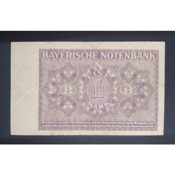 Germany München 1 Billion Mark 1923 VF