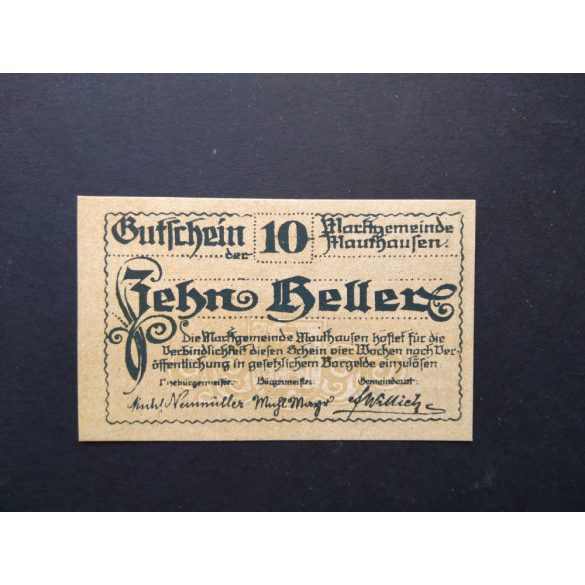 Ausztria 10 Heller 1920 Unc Mauthausen 