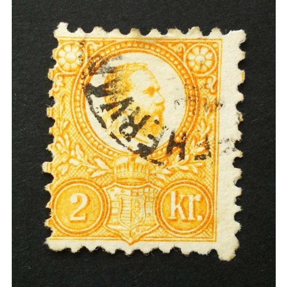 Hungary 1871 2 Kr. engraved, used ...FEHÉRVÁR