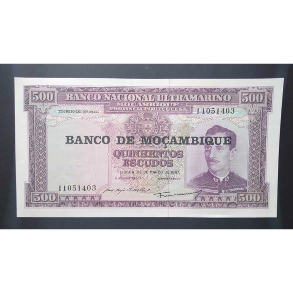 Mozambique 500 Escudos 1967 Unc-