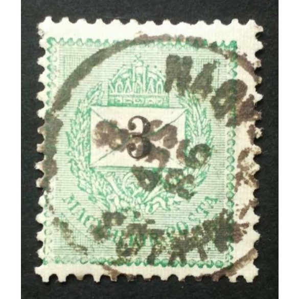 Hungary 1889 Letter, black cipher 3 kr. perf. 12:11 3/4 Nagy-Sz-Miklós used