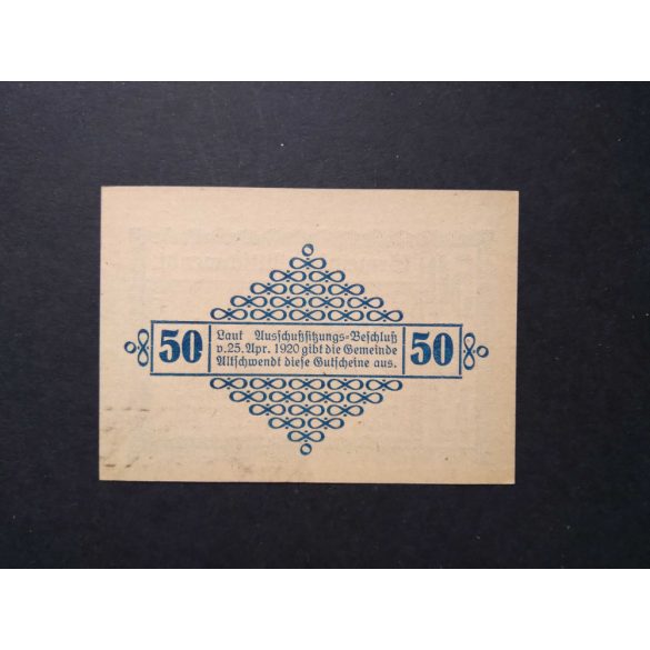 Austria 50 Heller 1920 Unc Altschwendt 